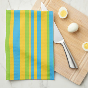 Serviette de cuisine : Trappe jaune turquoise