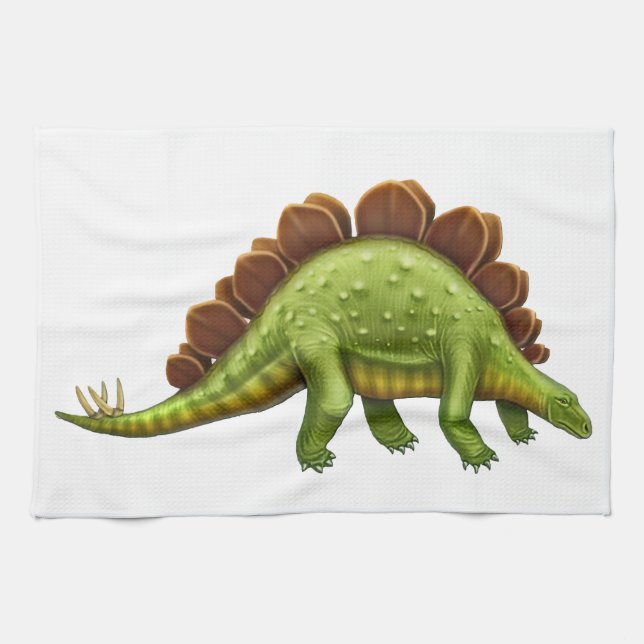 Serviette de cuisine verte de dinosaure de (Horizontal)