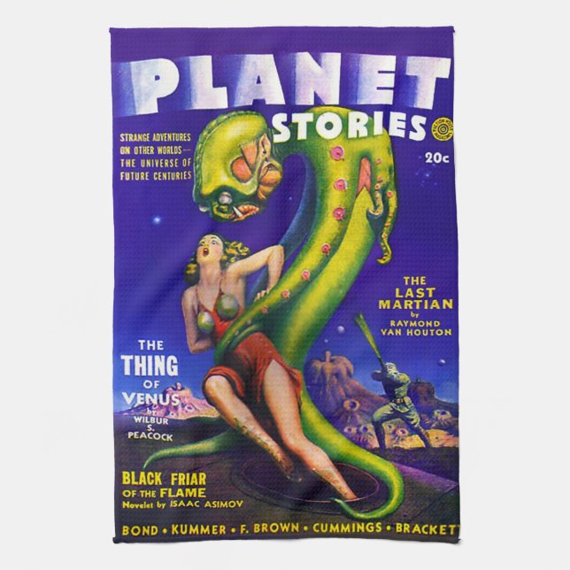 Serviette de cuisine VINTAGE de la SCIENCE-FICTION (Vertical)