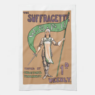 Serviette de cuisine vintage de la suffragette des