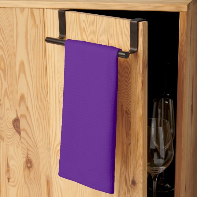 Serviette de cuisine violette élégant (Pliage en tiers)