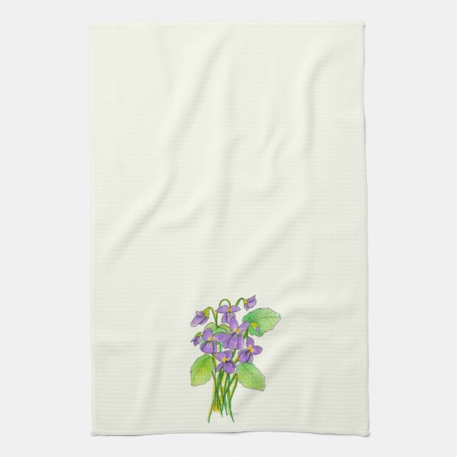 Serviette de cuisine Wild Violets (Vertical)