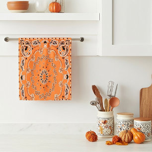 Serviette de design oriental orange