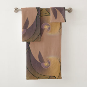Serviette de designer de ton de terre apaisée