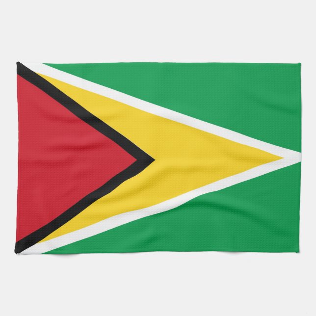 serviette de drapeau de pays de la Guyane (Horizontal)