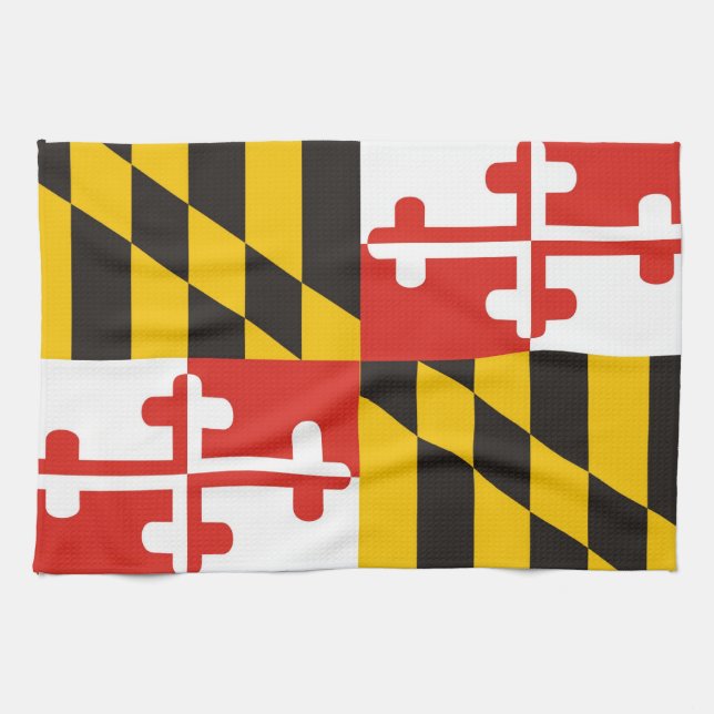 serviette de drapeau d'état du Maryland Etats-Unis (Horizontal)