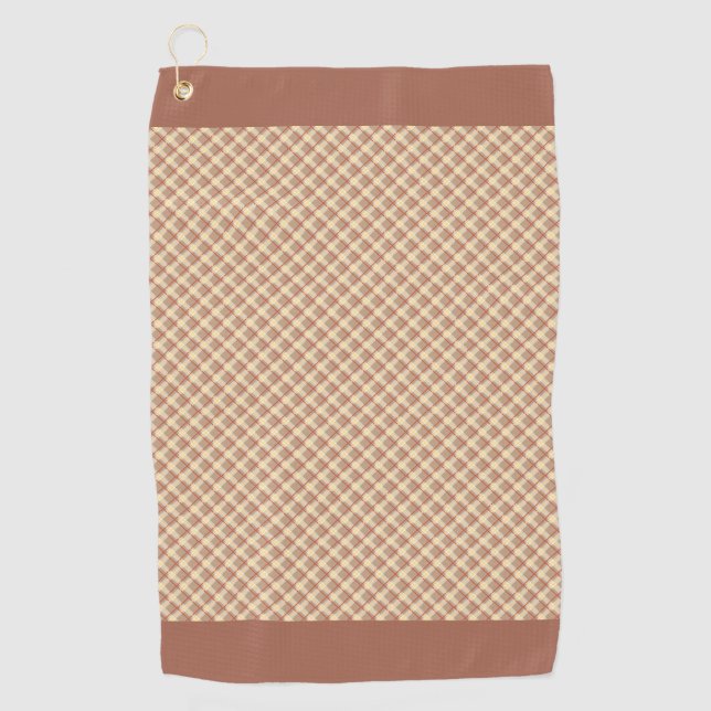 SERVIETTE DE GOLF タータンチェック（ブラウン ）      (Devant)
