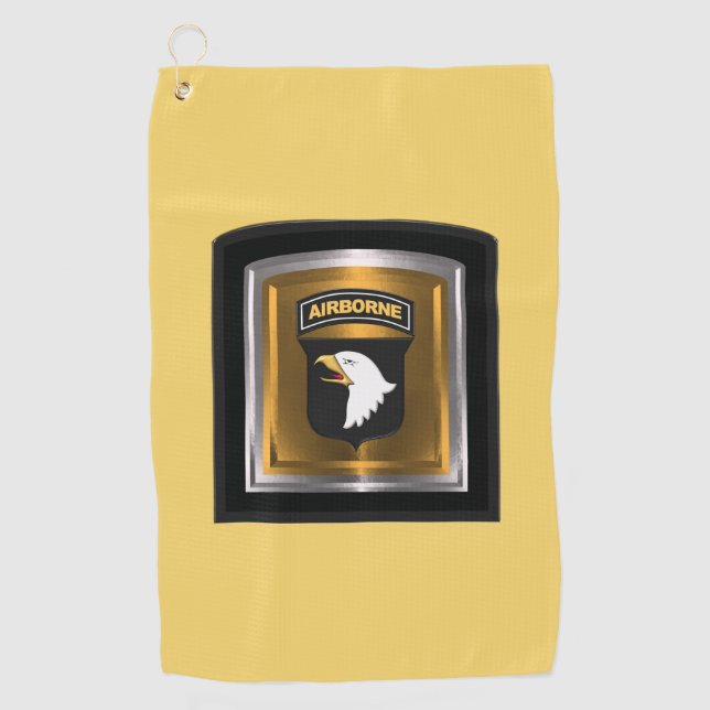 Serviette De Golf 101e division aéroportée "Hurlant les aigles" (Devant)