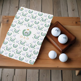 Serviette De Golf #1 Papa Golf Ball Motif Custom Monogram Golf Papa