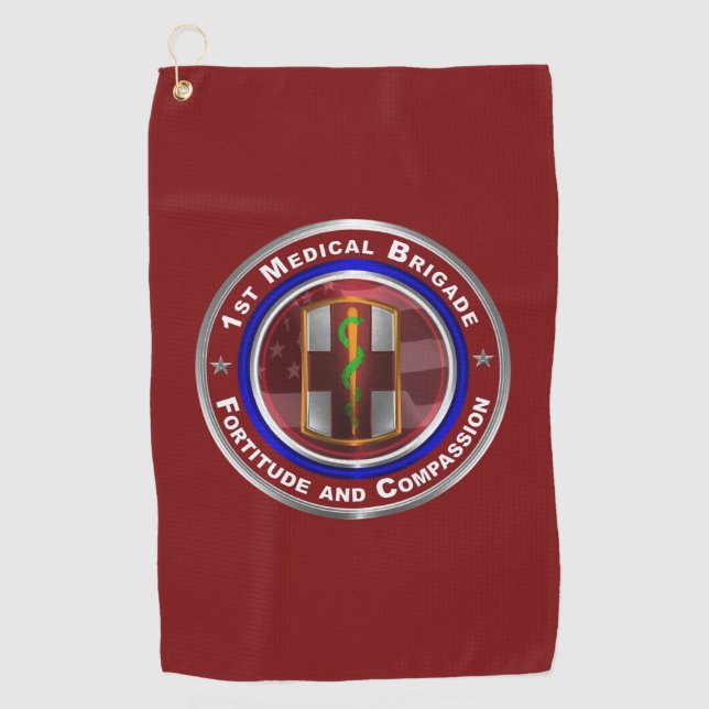 Serviette De Golf 1re brigade Médicale (Devant)