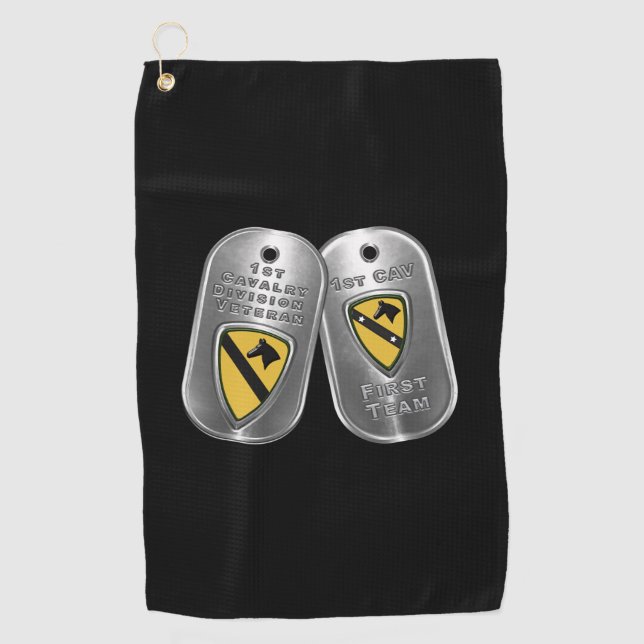 Serviette De Golf 1re division de cavalerie    (Devant)
