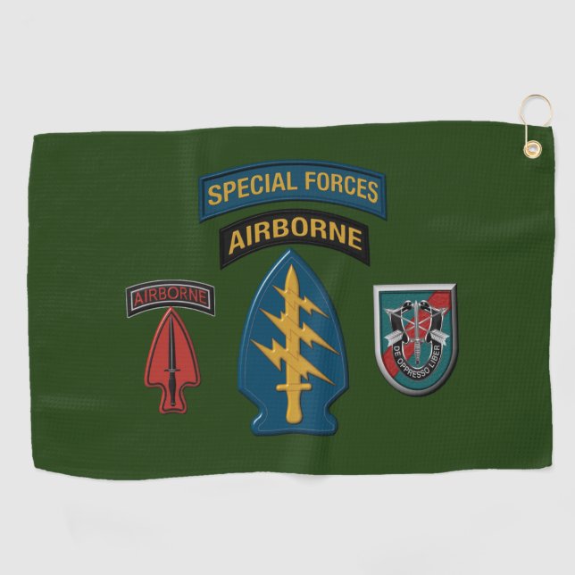Serviette De Golf 20e Groupe des forces spéciales Customisé (Horizontal)