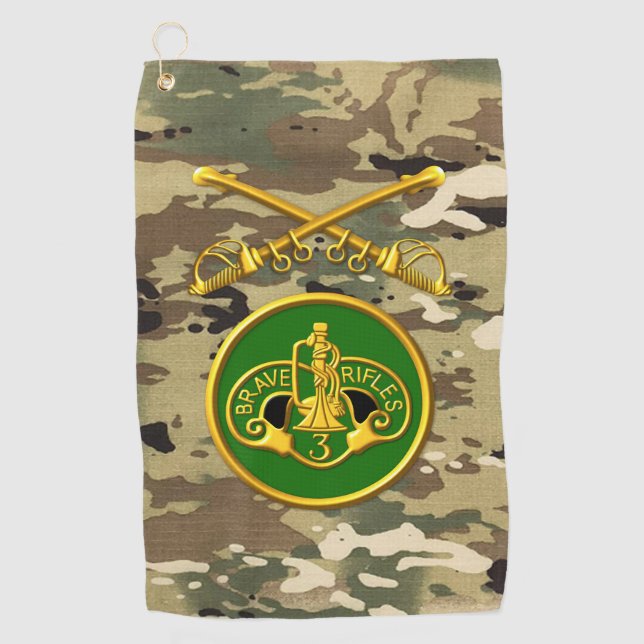 Serviette De Golf 3e régiment de cavalerie blindée  (Devant)