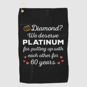 Serviette De Golf 60ème anniversaire du Mariage I - Diamond Funny Co