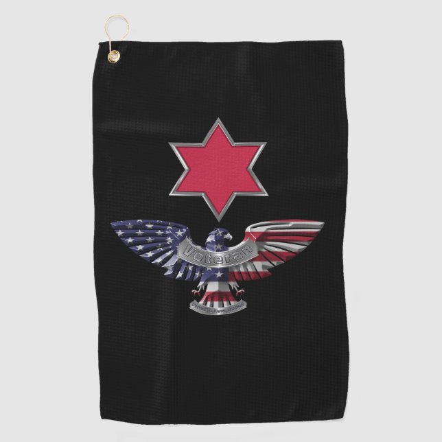 Serviette De Golf 6e division d'infanterie " Red Star " (Devant)