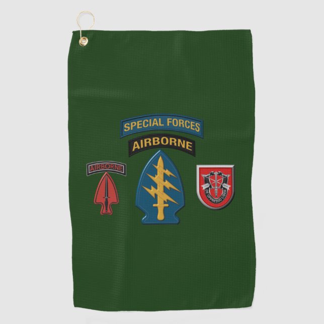 Serviette De Golf 7e Groupe des forces spéciales (aéroporté) (Devant)