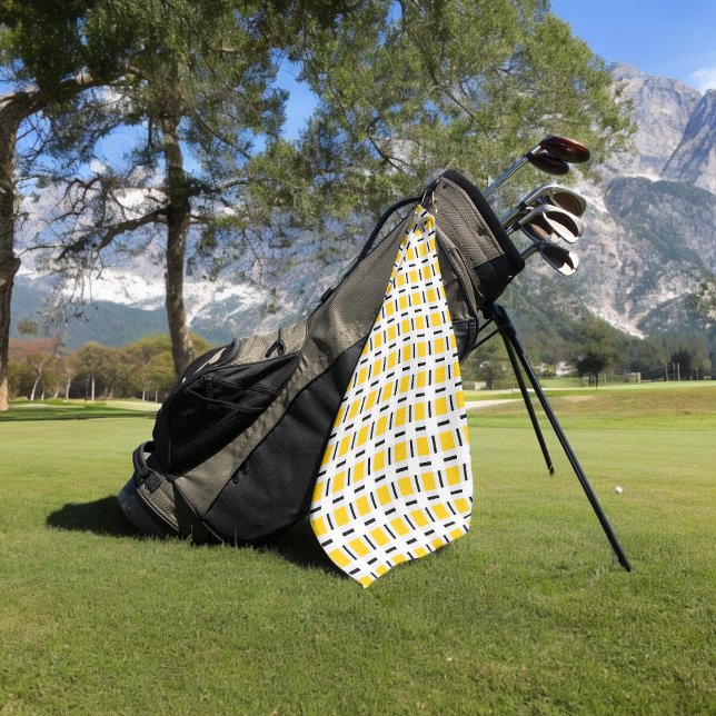 Serviette De Golf À damiers jaune (kitchen towel)