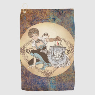 Serviette de golf à disque Steampunk