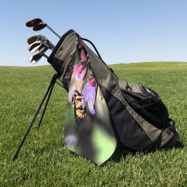 Serviette De Golf Abeille et fleur gtcnm (Vert)