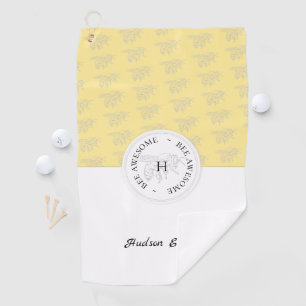 Serviette De Golf Abeille fantastique Miel d'argent Bee Personnalis