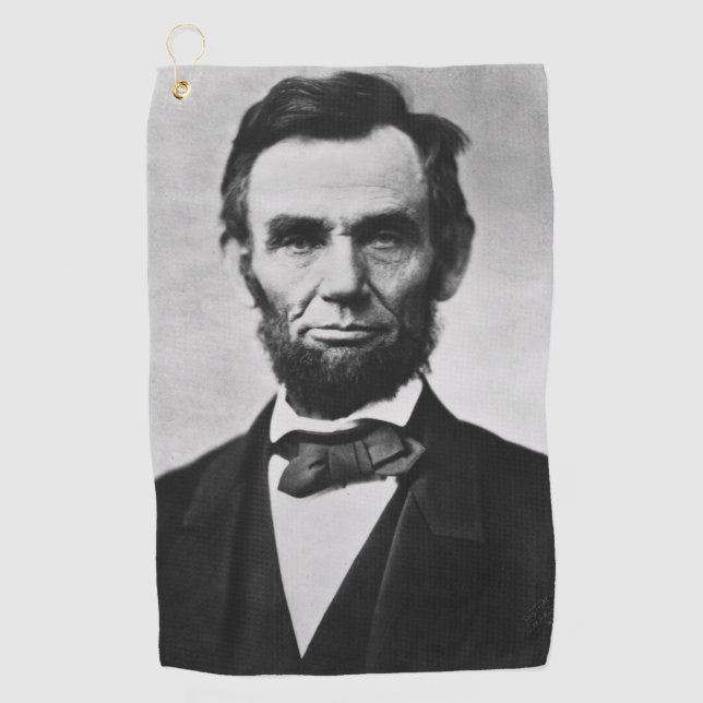 Serviette De Golf Abraham Lincoln : 16ème Président de l'Amérique (Devant)