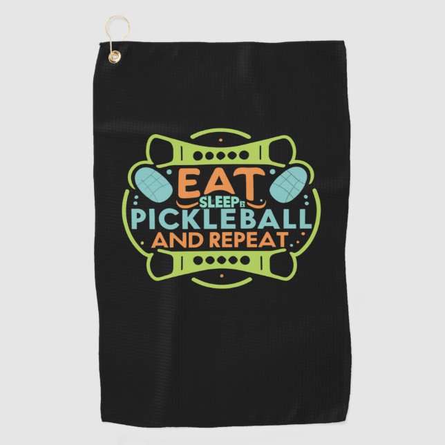 Serviette De Golf Ace Court avec Pickleball (Devant)