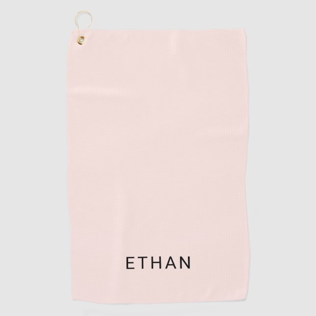 Serviette De Golf Additionnez votre | nommé rougissent rose (Devant)