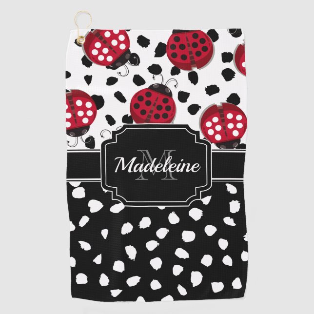 Serviette De Golf adorable Ladybugs (Devant)