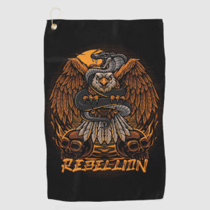 Serviette De Golf Aigle et crâne de la rébellion