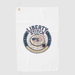 Serviette De Golf Aiguille à broderie patriotique Liberty Stitch