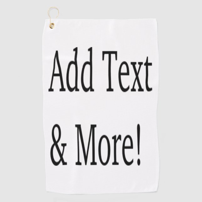 Serviette De Golf Ajouter du texte et plus ! Customisez votre propre (Devant)