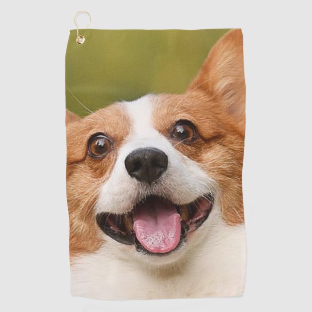 Serviette De Golf Ajouter photo de chien personnalisé Customisé (Devant)