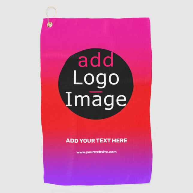 Serviette De Golf Ajouter Votre Logo Entreprise Personnalisable Mage (Devant)