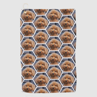 Serviette De Golf Ajoutez vos propres photos Collage Hexagone Person