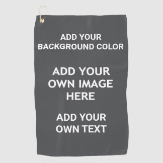 Serviette De Golf Ajoutez votre couleur arrière - plan, votre image,