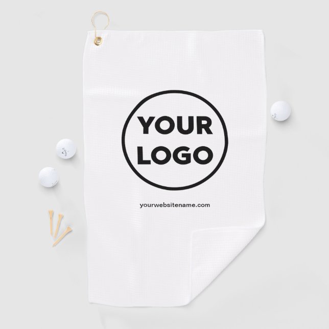 Serviette De Golf Ajoutez votre logo et votre site Web d'entreprise  (En situation)