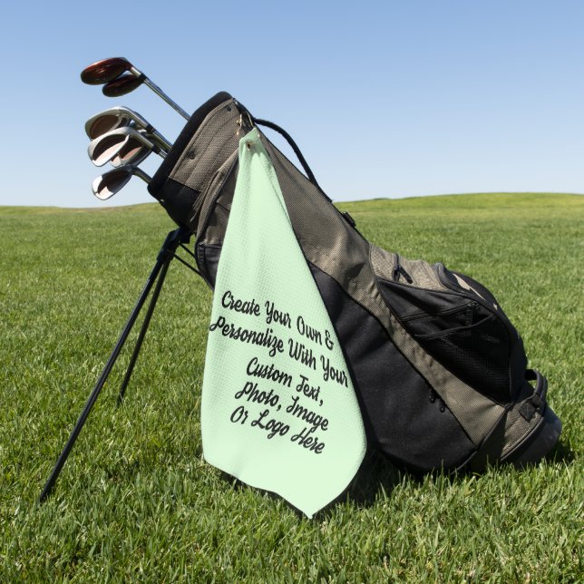 Serviette De Golf Ajoutez votre nom, logo ou design, personnalisé (Vert)