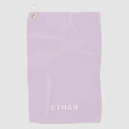 Serviette De Golf Ajoutez votre pourpre | en pastel nommé