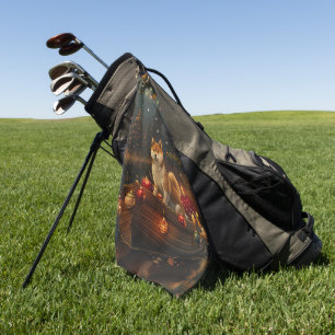 Serviette De Golf Akita Christmas Festive Voyage