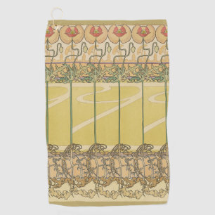 Serviette De Golf Alfonse Mucha Coquelicots Papier Peint Floral Art
