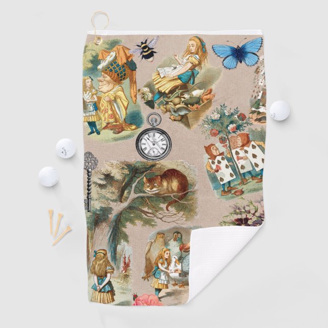 Serviette De Golf Alice à Wonderland Cheshire Cat Characters (En situation)