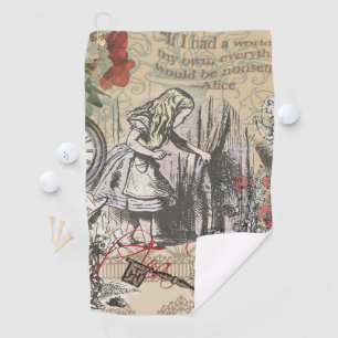 Serviette De Golf Alice Aventures Merveilleterre Rideau Classique Ar