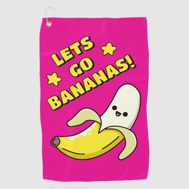Serviette De Golf Allons-y bananes ! (Devant)
