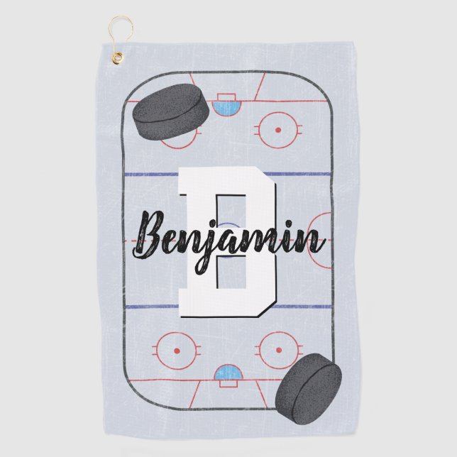 Serviette De Golf Amateurs de hockey sur glace (Devant)