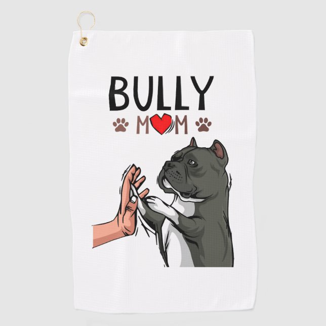 Serviette De Golf American Bully Mama Cute Dog Mama Funny Women (Devant)