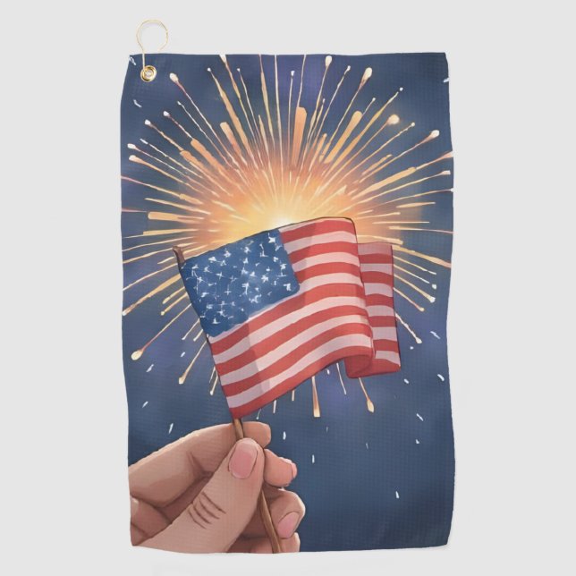 Serviette De Golf American Flag Patriotic (Devant)