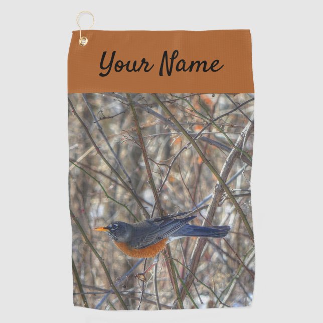 Serviette De Golf American Robin Golf Towel (Devant)