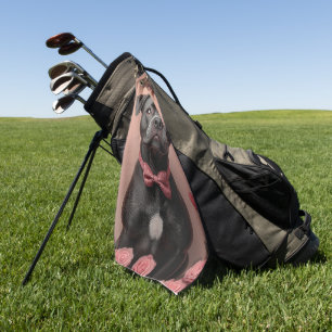 Serviette De Golf American Staffordshire avec Roses - Saint-Valentin