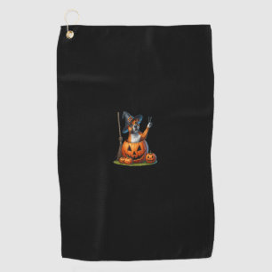 Serviette De Golf American Staffordshire Terrier Witch Halloween Hom