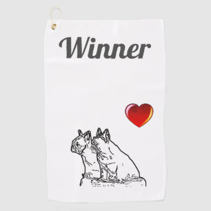 Serviette De Golf amis bouledogues français Bulldog français